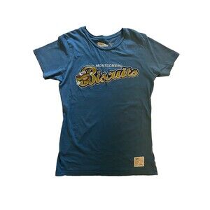 Montgomery Biscuits Baseball Women's Medium Shirt Short Sleeve Tee Rays